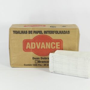 PAPEL TOALHA INTERFOLHA BRANCO 20CM X 21CM ADVANCE C/1.000