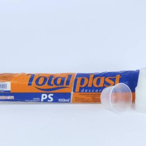 PT-100 POTE PS 100ML TR ESTRIADO C/100 TOTALPLAST