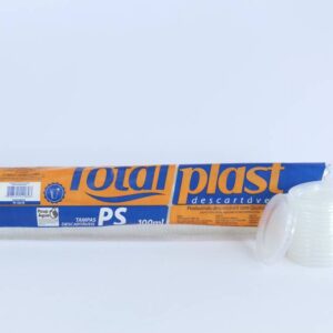 TP-100TR TAMPA PS PARA POTE 100ML C/100 TOTALPLAST