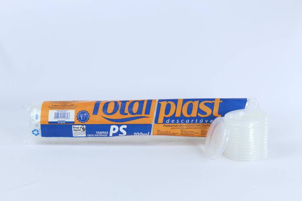 TP-100TR TAMPA PS PARA POTE 100ML C/100 TOTALPLAST