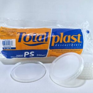 TP-200TR TAMPA PS PARA COPO DE 400/500 E POTE 200 C/50 TOTALPLAST
