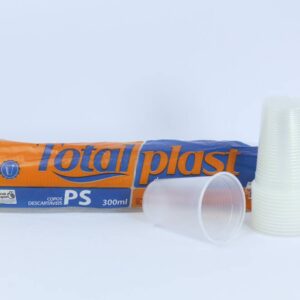 COPO 300ML PS TRANSPARENTE ESTRIADO C/100 TOTALPLAST