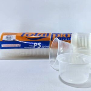 PT-200 POTE PS 200ML TR ESTRIADO C/50 TOTALPLAST
