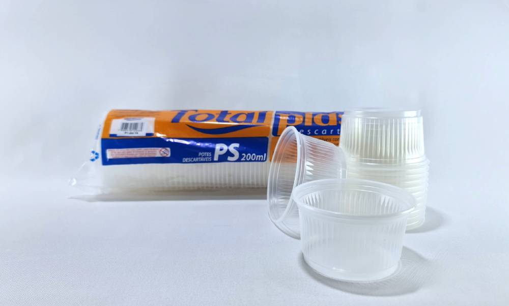 PT-200 POTE PS 200ML TR ESTRIADO C/50 TOTALPLAST