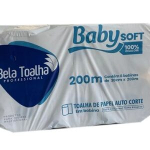 PAPEL TOALHA BOBINA SOFT 100% AUTO CORTE 25GR 20X200 BABY C/6