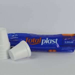 COPO TERMICO EPS BRANCO 120ML C/20 TOTALPLAST