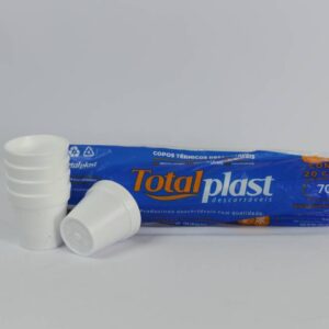 COPO TERMICO EPS BRANCO 70ML C/20 TOTALPLAST
