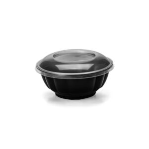 GO925-CUMBUCA ORIENTAL PRETA COM TAMPA PP 900ML C/150 GALVANOTEK