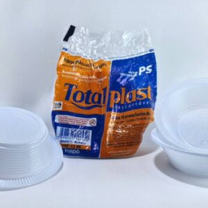 PRF-15 PRATO SOBREMESA BRANCO FUNDO C/10 TOTALPLAST