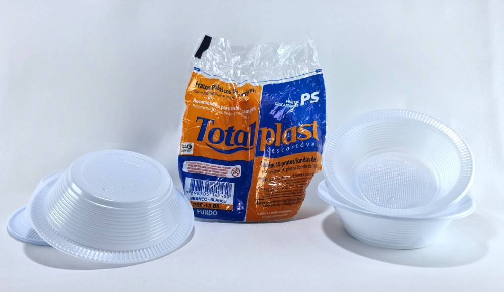 PRF-15 PRATO SOBREMESA BRANCO FUNDO C/10 TOTALPLAST