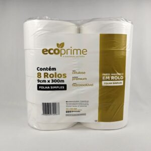 PAPEL HIGIENICO ROLAO CELULOSE ECOPRIME BABY 300MTS C/8