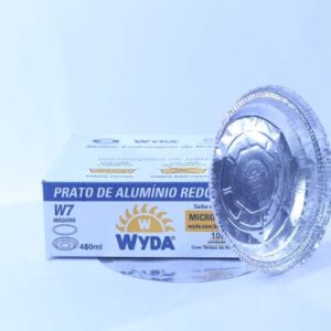 MARMITA DE ALUMINIO REDONDA FECHAMENTO MAQUINA W7 480ML C/100 WYDA