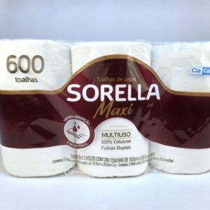 PAPEL FRITURA MAX 600FLS COM 3 ROLOS SORELLA