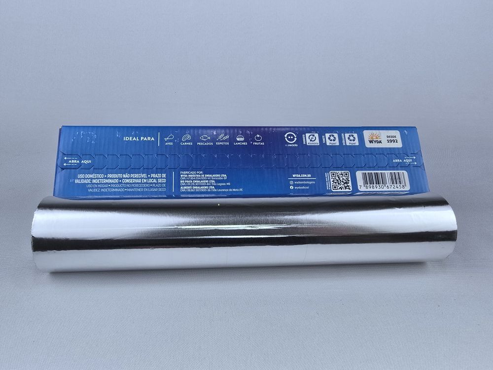 ROLO DE ALUMINIO 30CMX100METROS UNIDADE WYDA - Imagem 2
