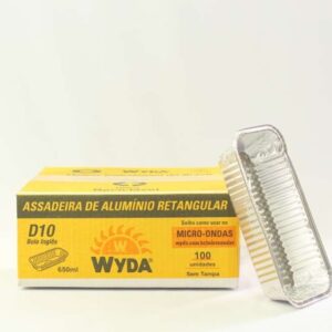 MARMITA DE ALUMINIO BOLO INGLES SEM TAMPA D10 650ML C/100 WYDA