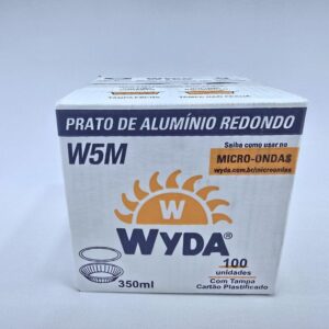 MARMITA DE ALUMINIO REDONDA FECHAMENTO MANUAL W5M 350ML C/100 WYDA