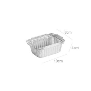 MARMITA DE ALUMINIO RETANGULAR COM TAMPA CARTAO DSM 135ML C/100 WYDA