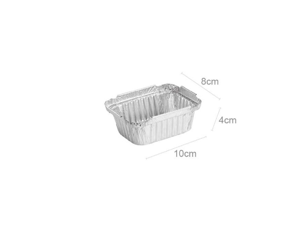 MARMITA DE ALUMINIO RETANGULAR COM TAMPA CARTAO DSM 135ML C/100 WYDA