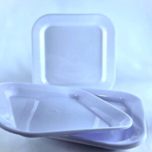 PRATO QUADRADO BRANCO 21CM C/10 GOLDENPLAST
