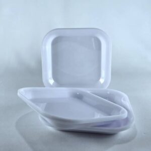 PRATO QUADRADO BRANCO 15 CM C/10 GOLDENPLAST