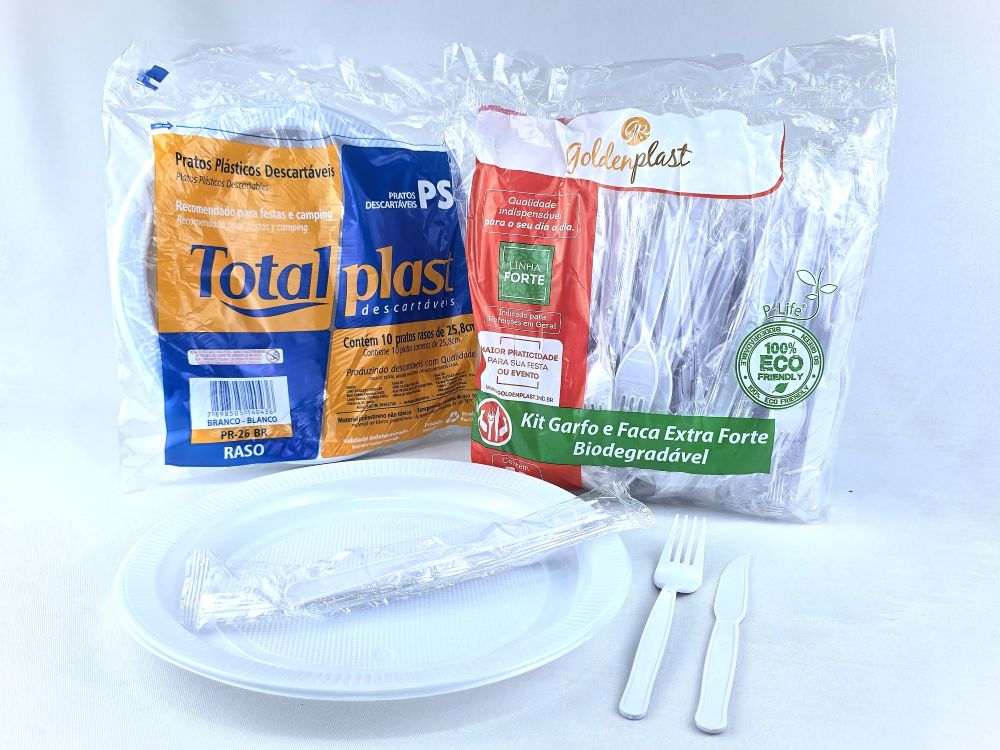 PR-26 PRATO REFEICAO BRANCO 26CM C/10 TOTALPLAST - Imagem 6