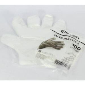 LUVA DESC PLASTICA L1 - INOVEN C/100