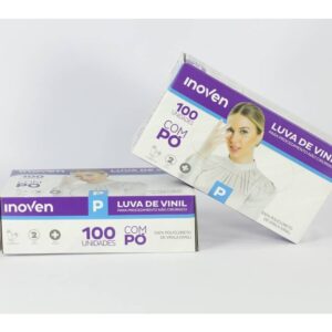 LUVA DE VINIL COM PO P - C/100