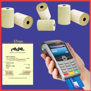 BOBINA MAQUINA CARTAO AMAR 57X15MTS C/10 (PRN)