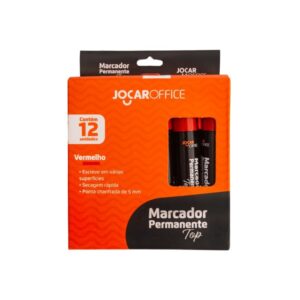 MARCADOR PERMAN.PONTA 5MM TOP VERMELHO JOCAR
